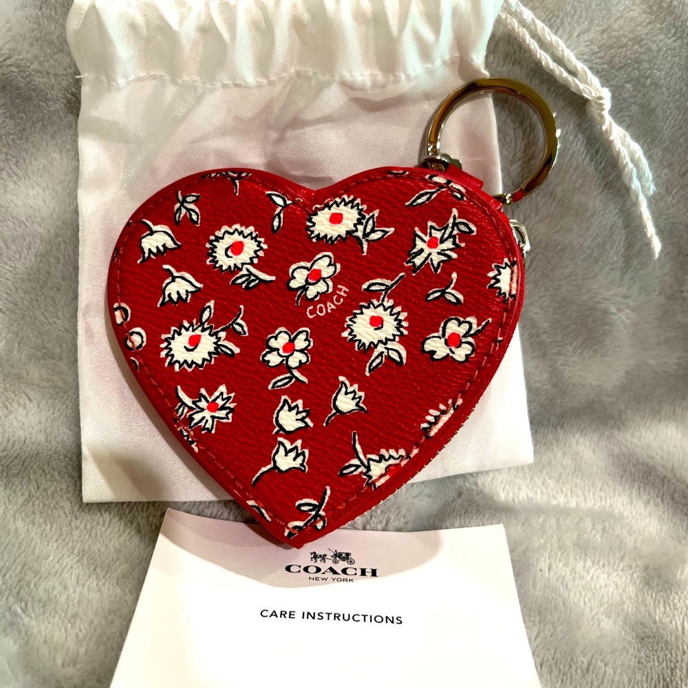 COACH leather Coin Purse and key holder or bag charm - Picture 1 of 7
